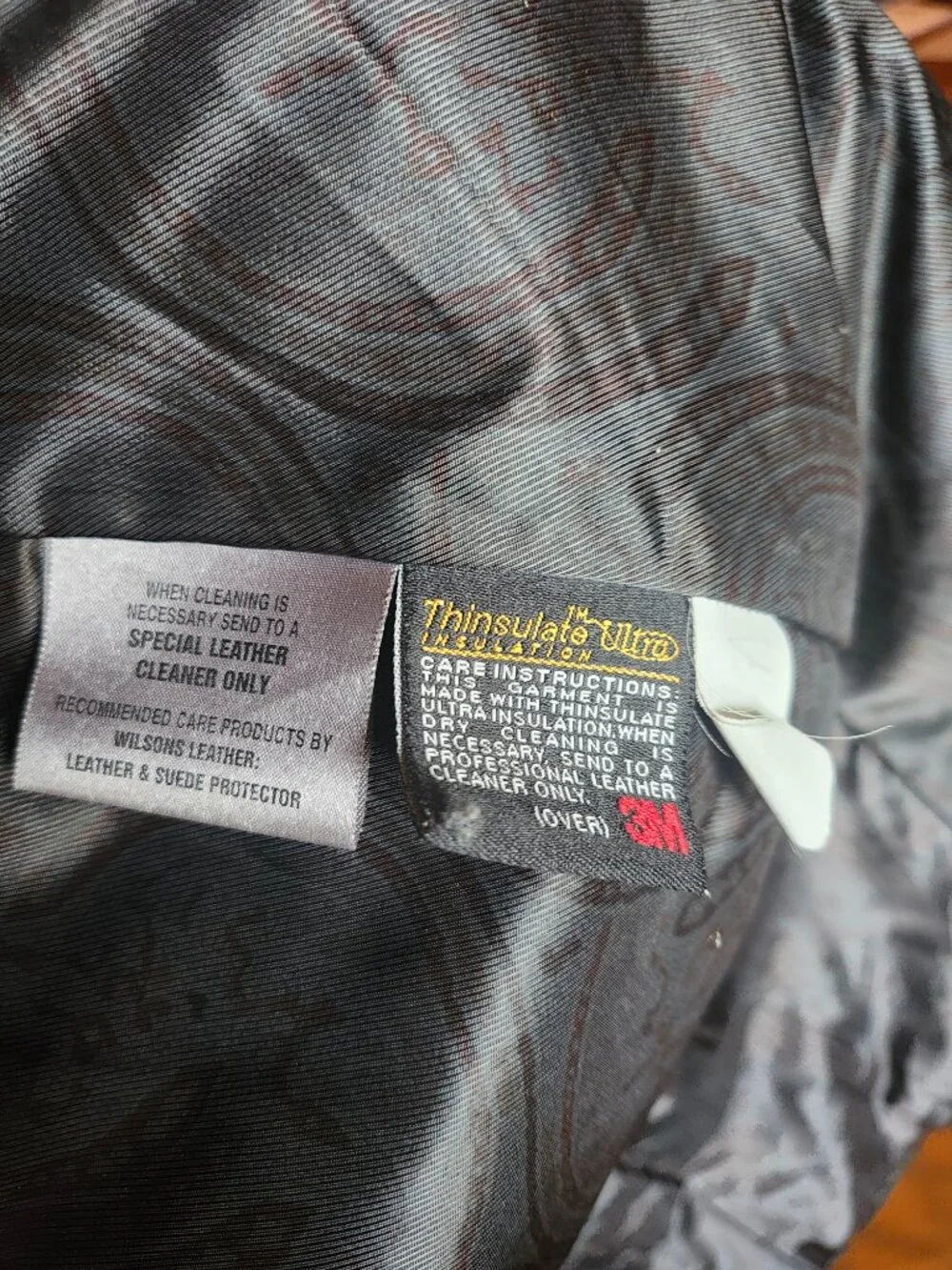 Wilsons Leather Black Trench Coat XL Button Front